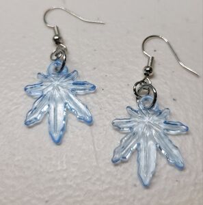 Blue Leaf Earrings 174